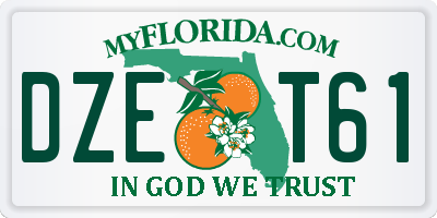 FL license plate DZET61