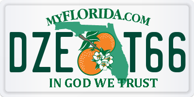 FL license plate DZET66