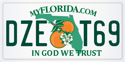 FL license plate DZET69