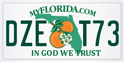 FL license plate DZET73
