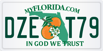 FL license plate DZET79
