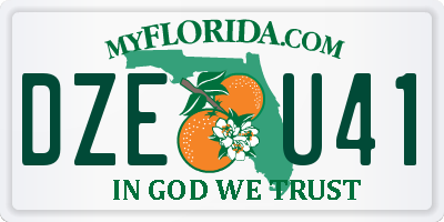 FL license plate DZEU41