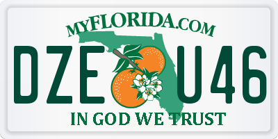 FL license plate DZEU46