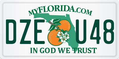 FL license plate DZEU48