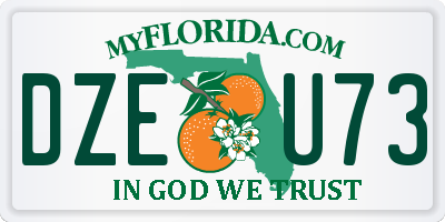 FL license plate DZEU73