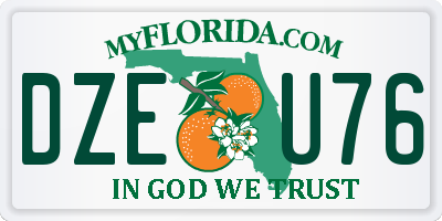 FL license plate DZEU76