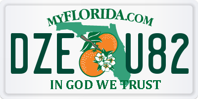 FL license plate DZEU82