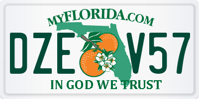 FL license plate DZEV57