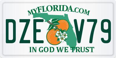 FL license plate DZEV79