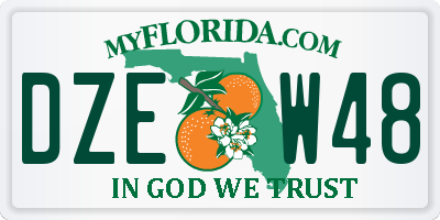 FL license plate DZEW48