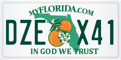 FL license plate DZEX41