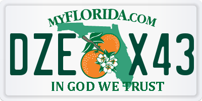 FL license plate DZEX43