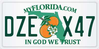 FL license plate DZEX47