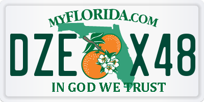 FL license plate DZEX48
