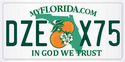 FL license plate DZEX75