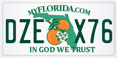 FL license plate DZEX76