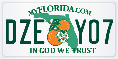 FL license plate DZEY07