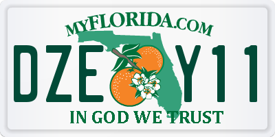 FL license plate DZEY11