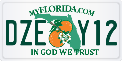 FL license plate DZEY12