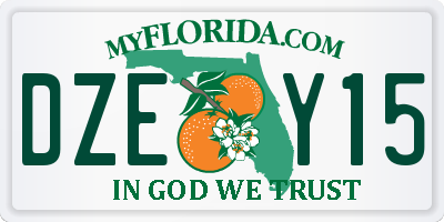 FL license plate DZEY15