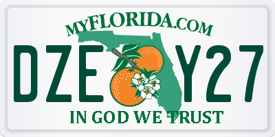 FL license plate DZEY27