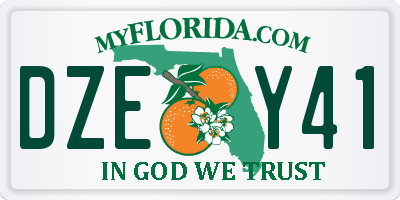FL license plate DZEY41