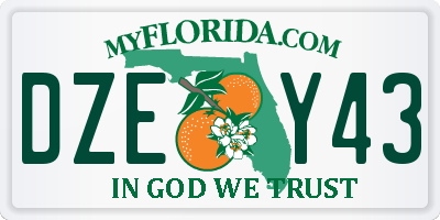 FL license plate DZEY43