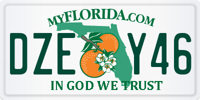 FL license plate DZEY46