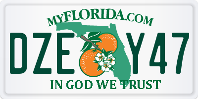 FL license plate DZEY47