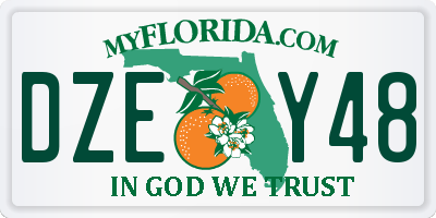 FL license plate DZEY48