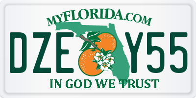 FL license plate DZEY55
