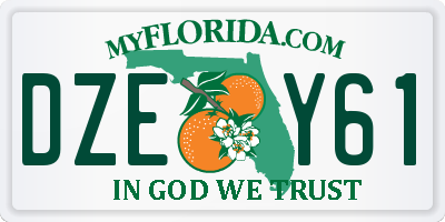 FL license plate DZEY61