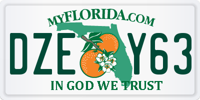 FL license plate DZEY63