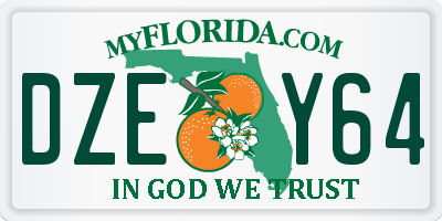 FL license plate DZEY64