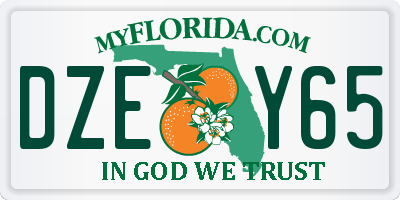 FL license plate DZEY65