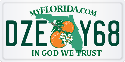 FL license plate DZEY68