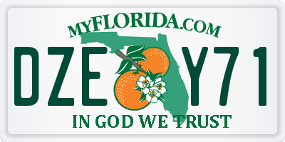FL license plate DZEY71