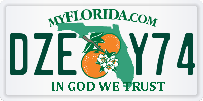 FL license plate DZEY74