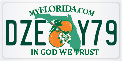 FL license plate DZEY79