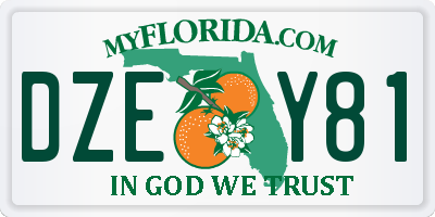 FL license plate DZEY81
