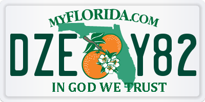 FL license plate DZEY82