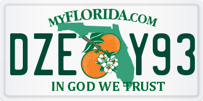 FL license plate DZEY93