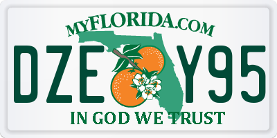 FL license plate DZEY95