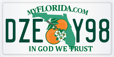 FL license plate DZEY98