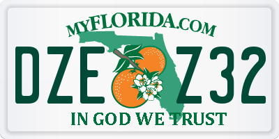 FL license plate DZEZ32