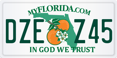 FL license plate DZEZ45