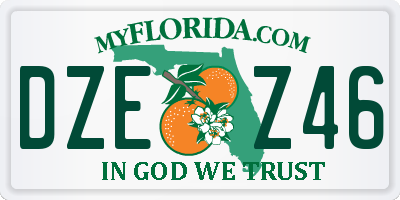 FL license plate DZEZ46