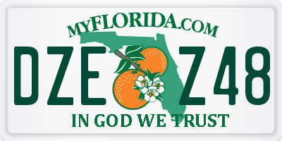FL license plate DZEZ48