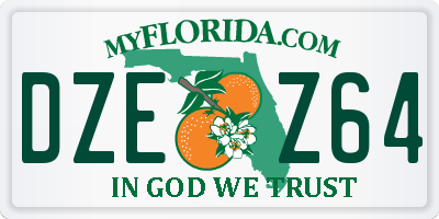 FL license plate DZEZ64