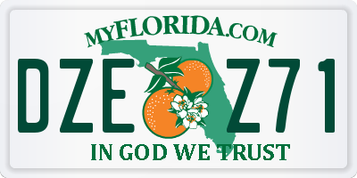FL license plate DZEZ71